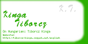 kinga tiborcz business card